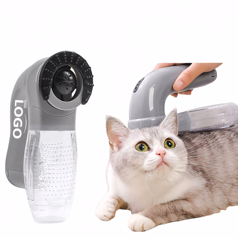 Portable Pet Hair Vacuum With 6-Blade Grooming System