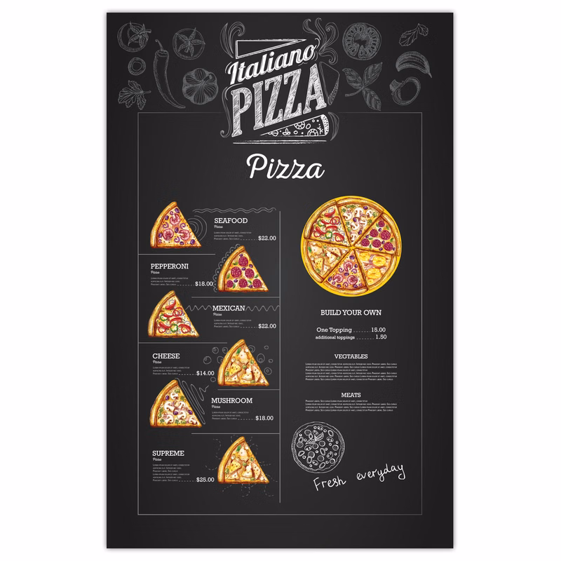 Washable Synthetic Menu - 11x17 - 14 pt.