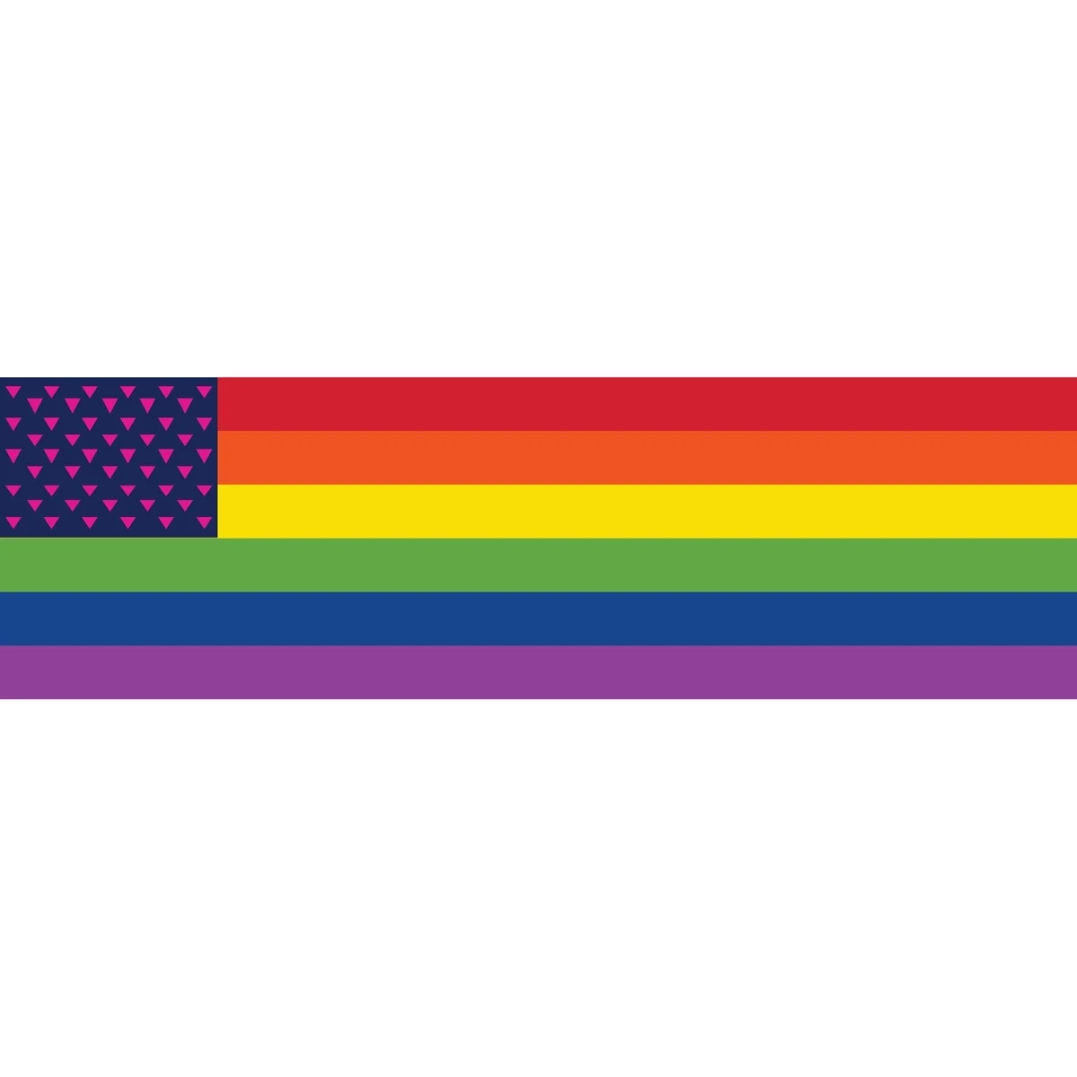 New Old Glory Triangles Window Decals 3" x 10" 1