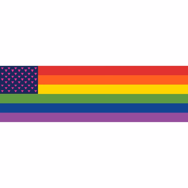 New Old Glory Triangles Window Decals 3" x 10"