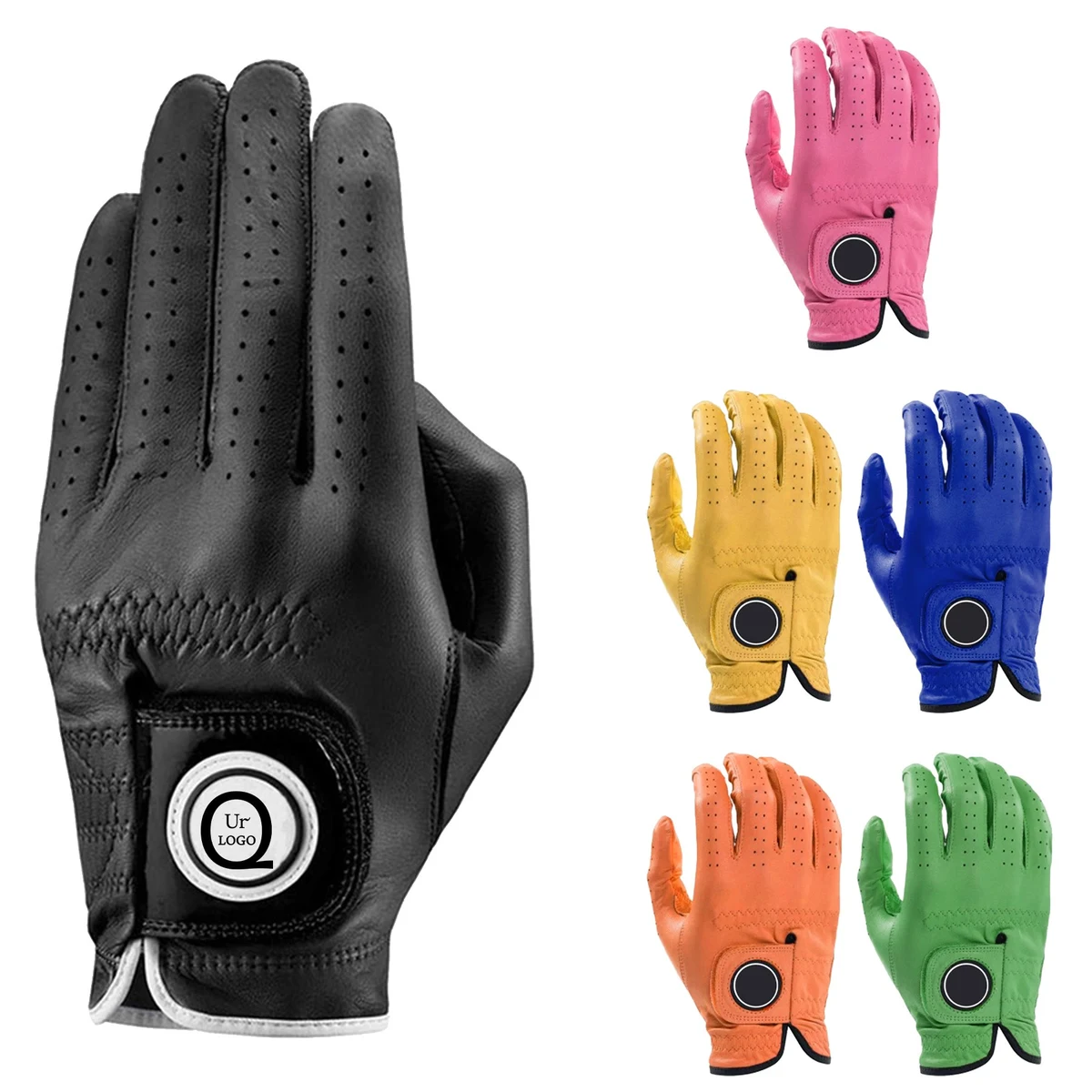Colorful Goatskin Soft And Comfortable Golf Gloves 1