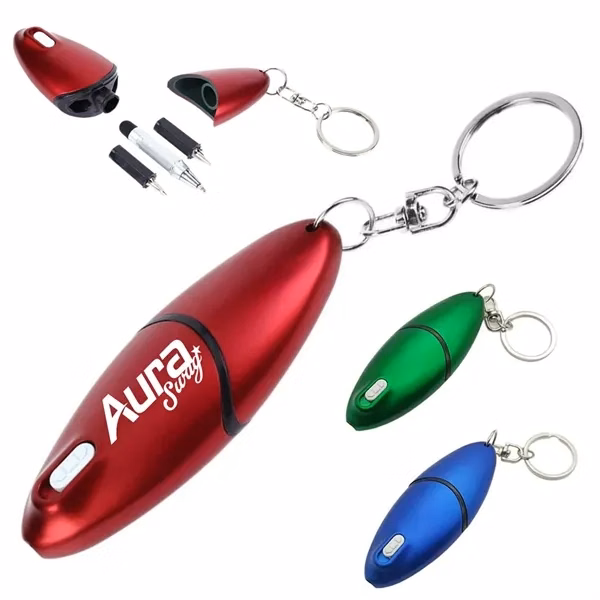 Custom 5 in 1 Ballpoint Pen with LED & Screwdriver — Corporate Multi Tool