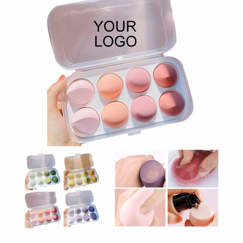 Makeup Sponge Set 4.73" x 3.15" with Non-Latex Sponges and Dust-Proof Box