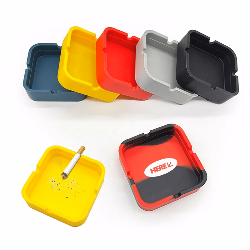 Silicone Drop-Proof Square Ashtray