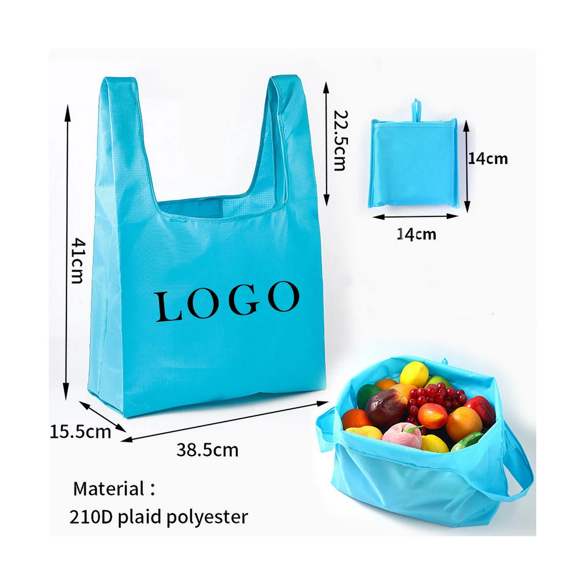 Reusable Shopping Bags Foldable Nylon Tote Bags 1