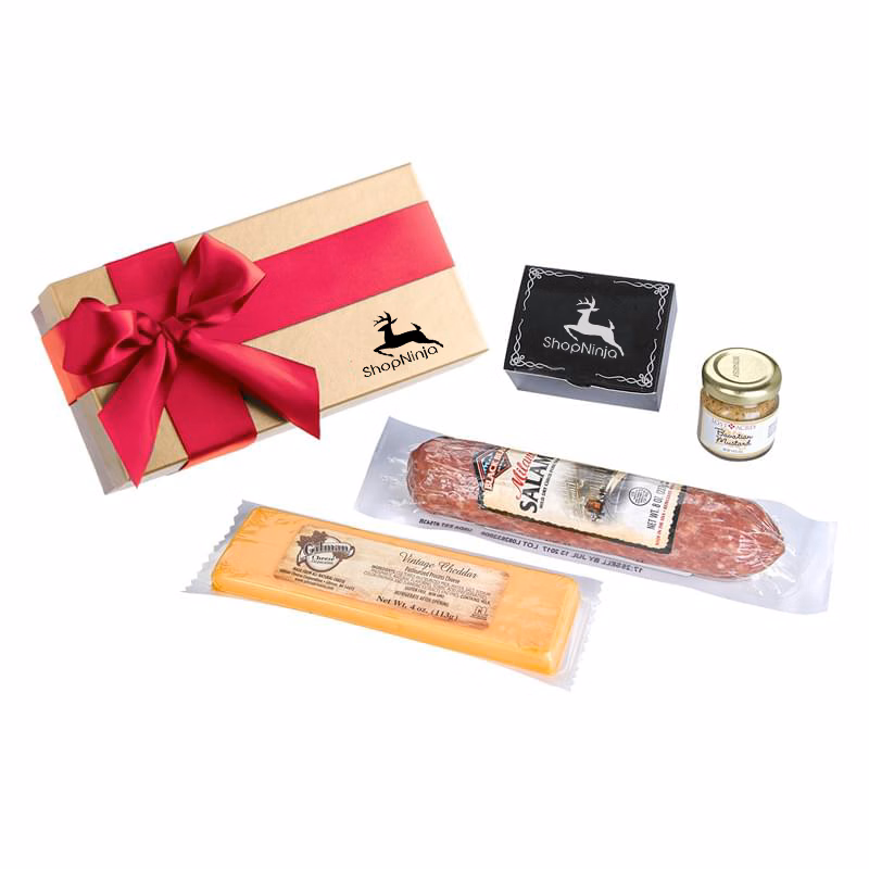 Charcuterie Gourmet Meat & Cheese Sampler Set In Gift Box
