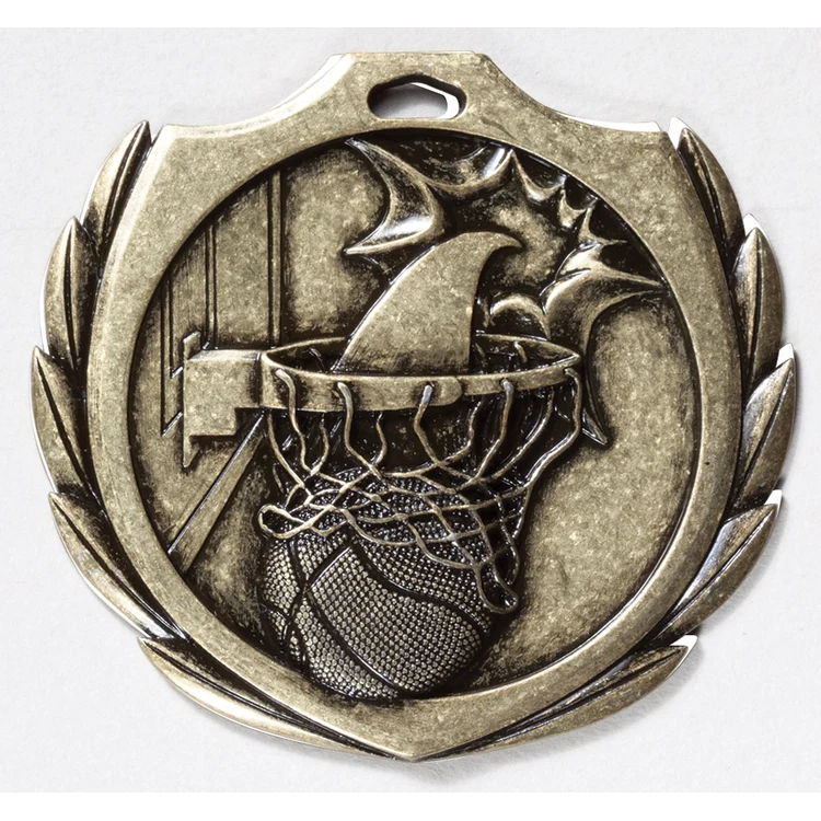 Basketball Burst Medal 2 1/4" 1