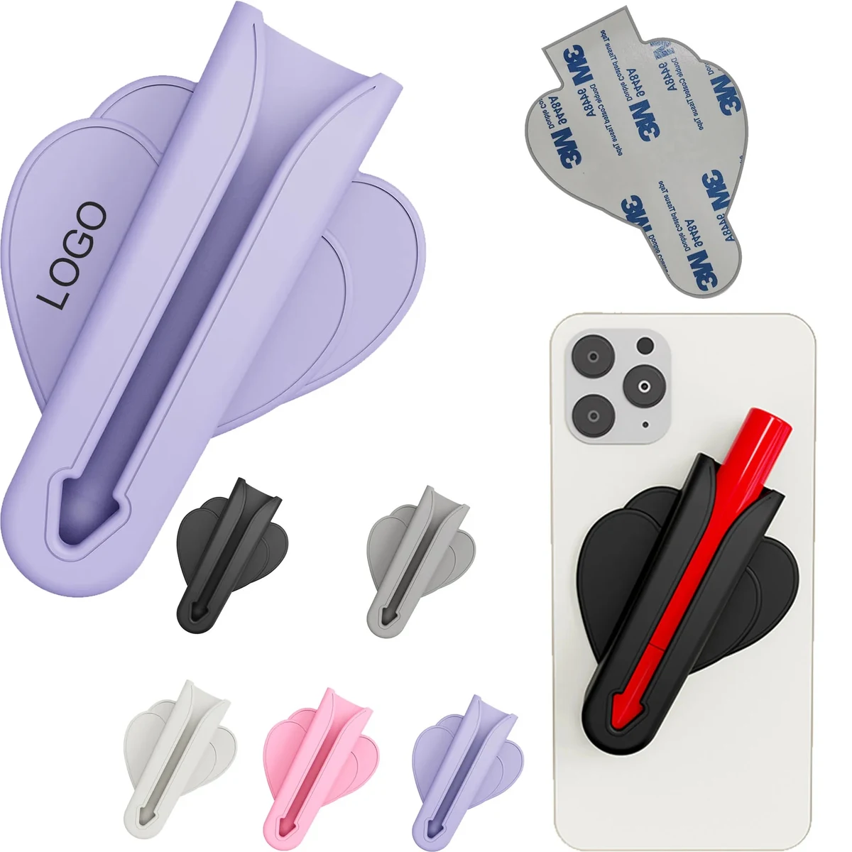 Silicone Mobile Phone Lipstick Holder 1