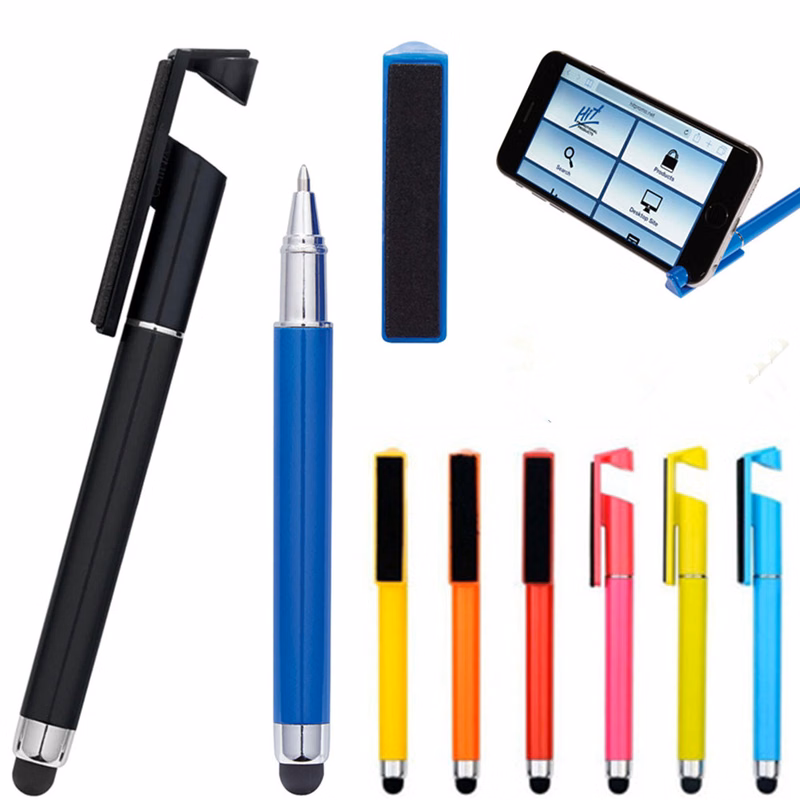Plastic Stylus Pen with Phone Stand and Screen Cleaner