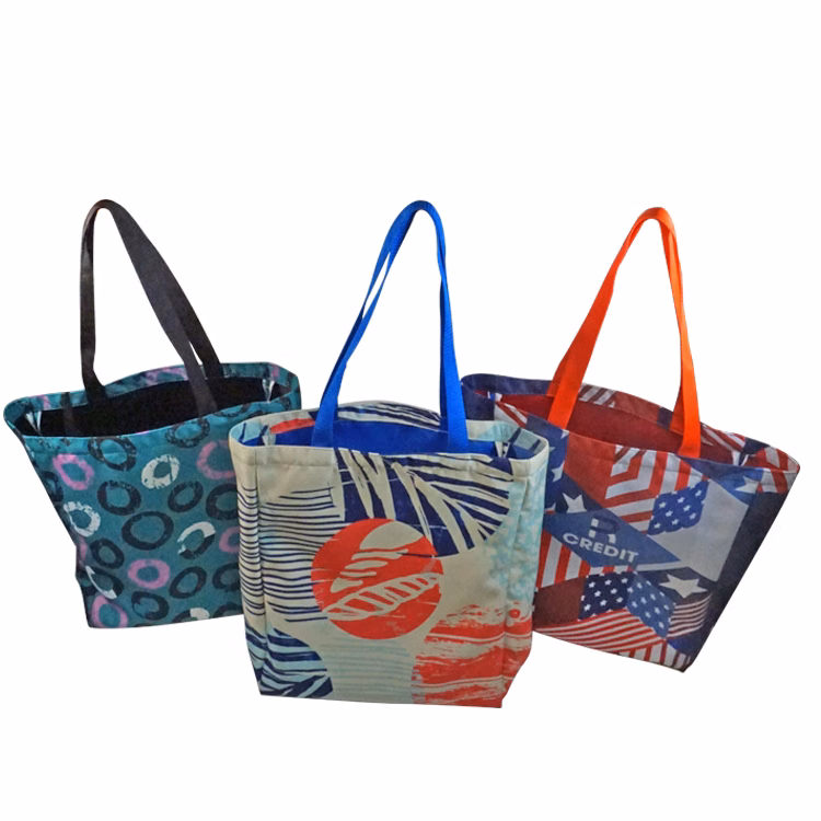 Colored Liner Medium Full Side Gusset Tote (16"H x 14"W x 5"D)