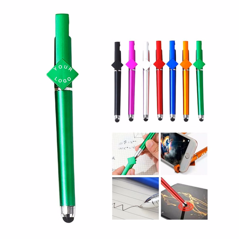 Advertising Pen with Stylus and Clip