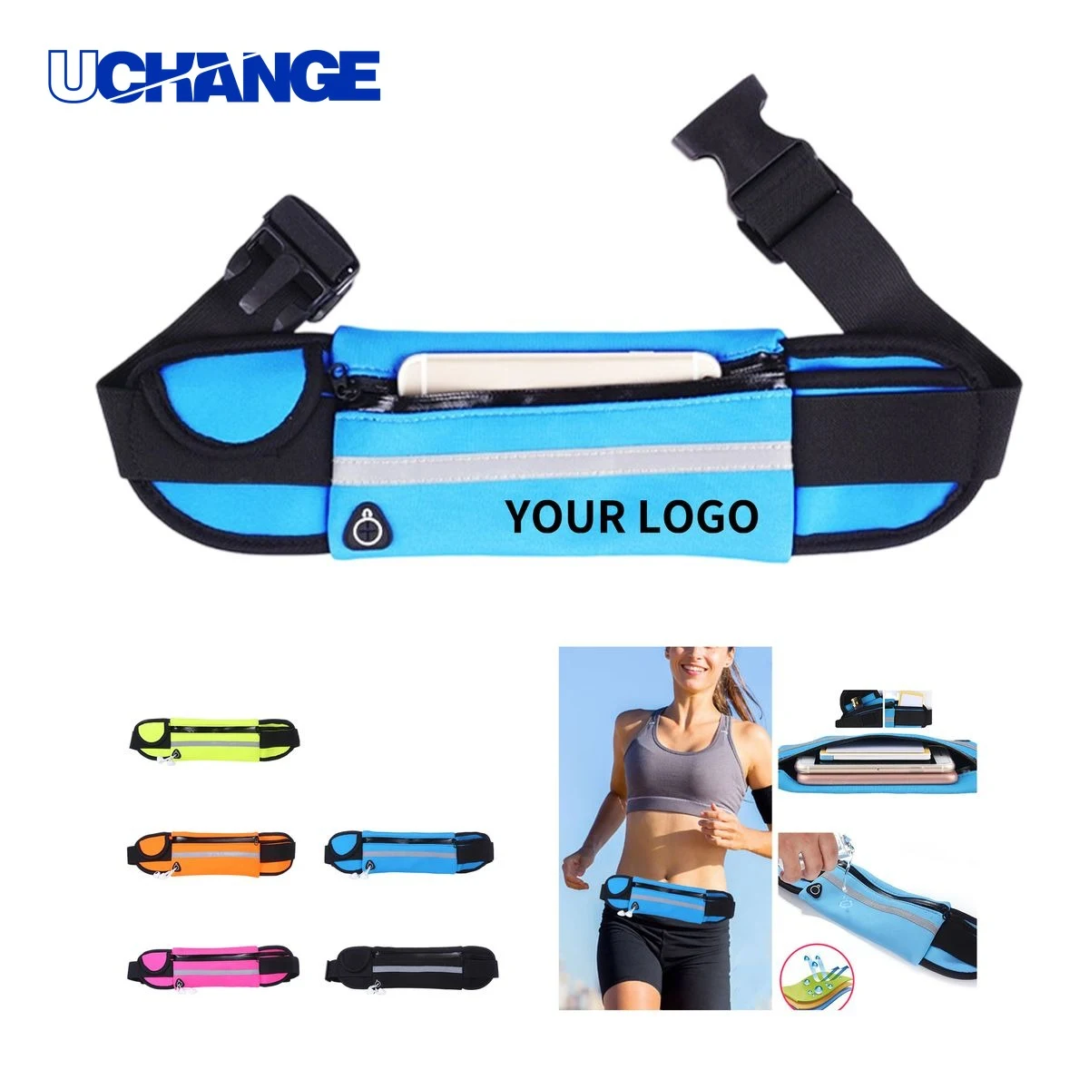 Ultra Thin Nylon Sports Fanny Pack Organizer 28 x 4 Inches 1