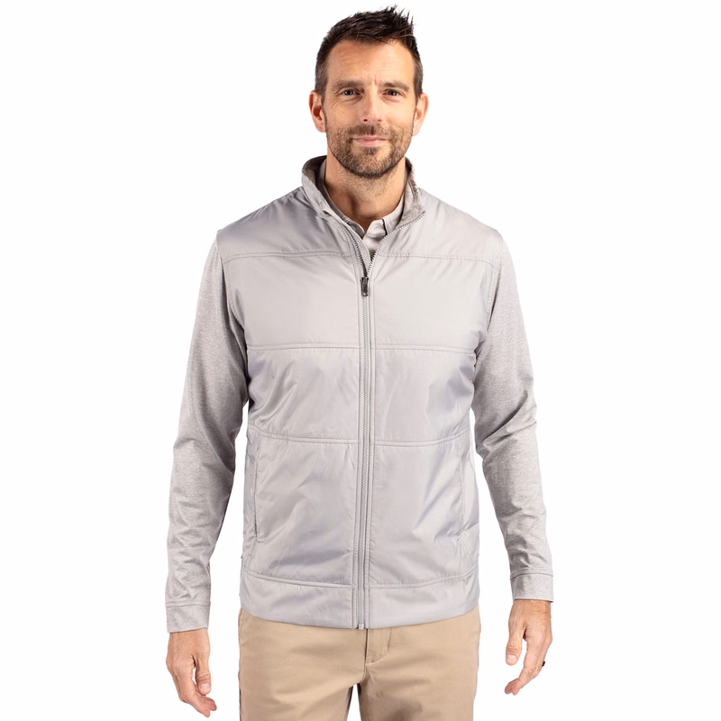 Cutter & Buck Stealth Recycled Hybrid Quilted Mens Windbreaker Jacket
