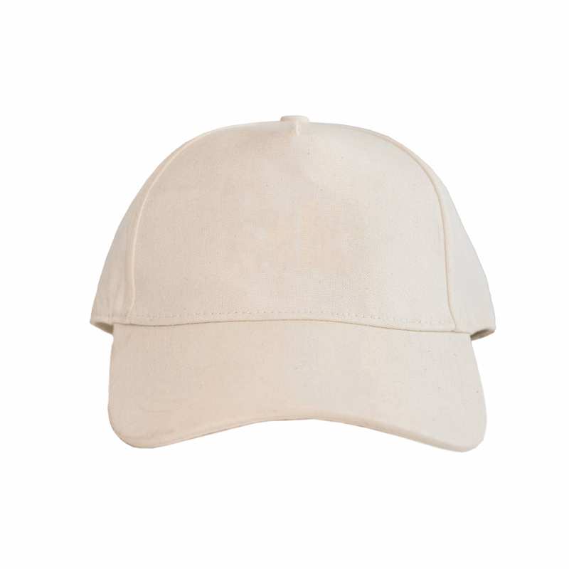 Structured Cream Velcro Cap