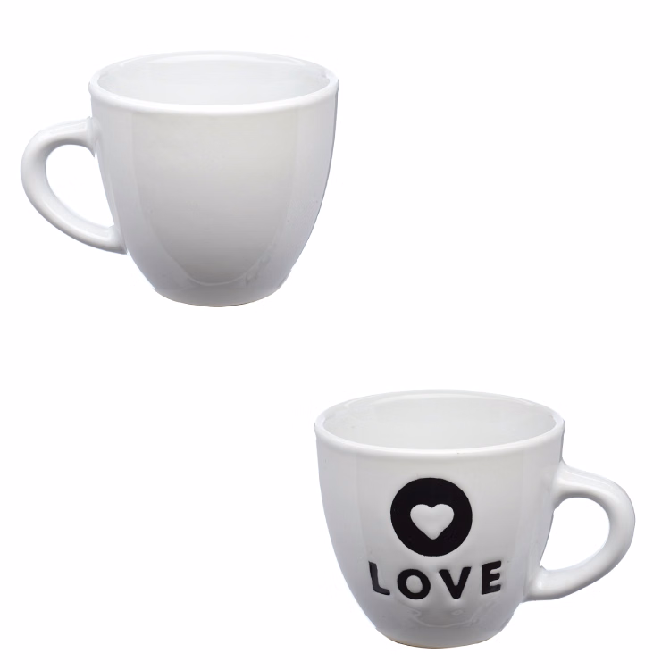 2 oz. Espresso Mug with Love Design on Back