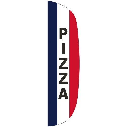 "PIZZA" 3' x 12' Message Flutter Flag 1