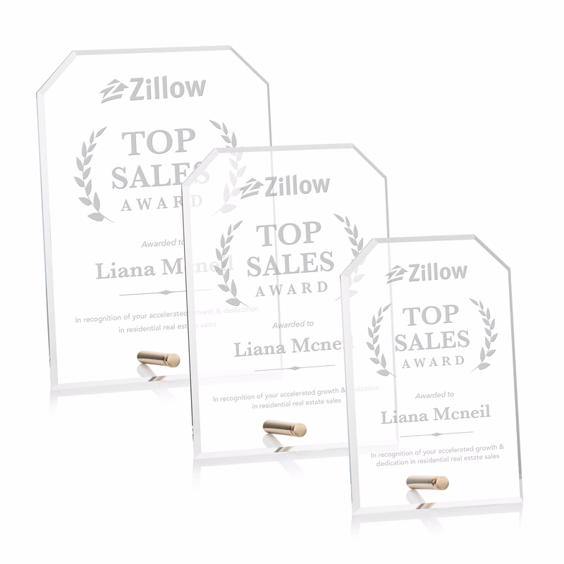 Polaris Clipped Rectangle Award - Gold