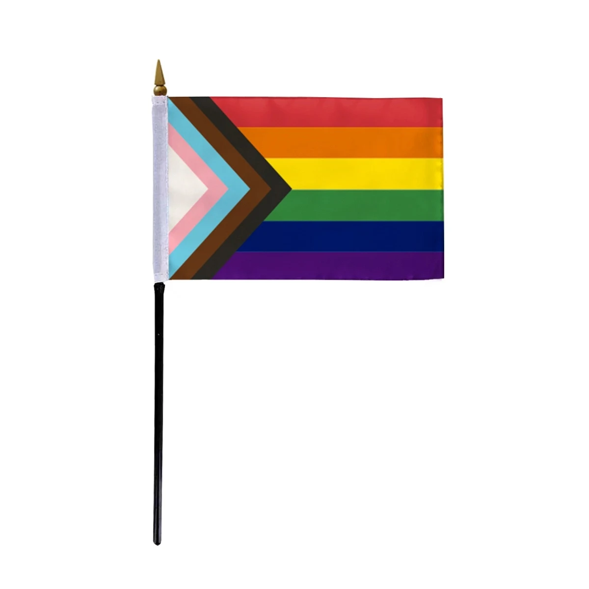 1ply Progressive Pride Stick Flag (Printed) 1