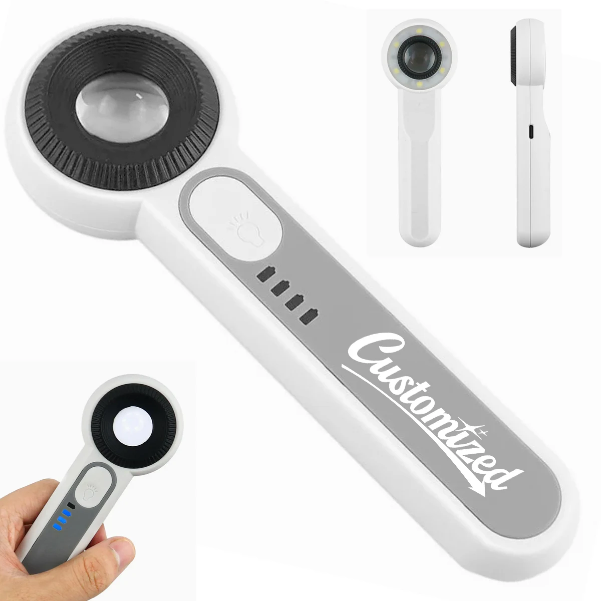 Touch LED Handheld Magnifier Rechargeable Magnifying Glass 1