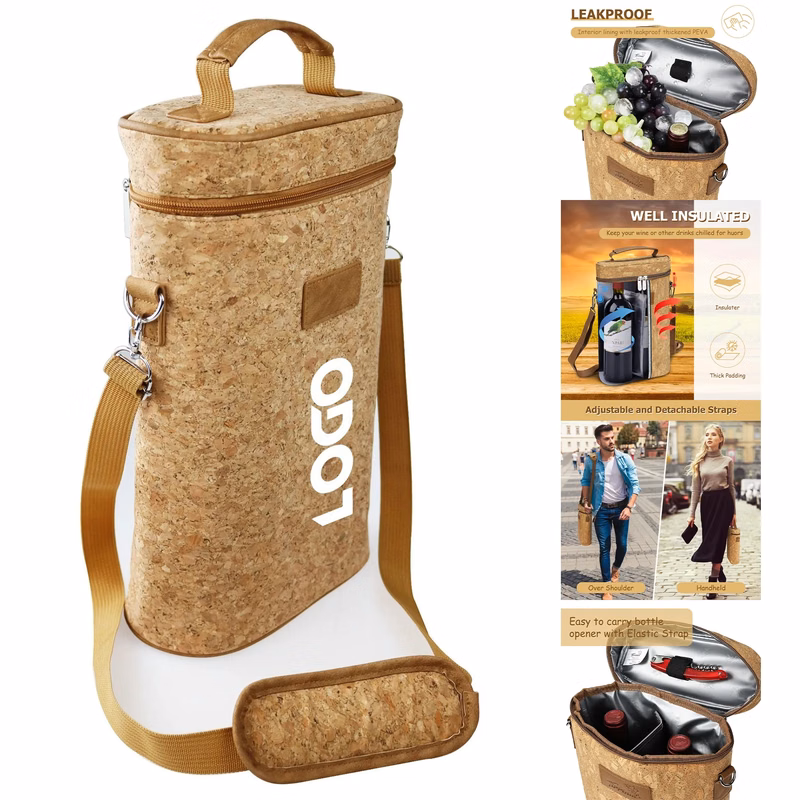 2 Bottle Wine Gift Tote Carrier