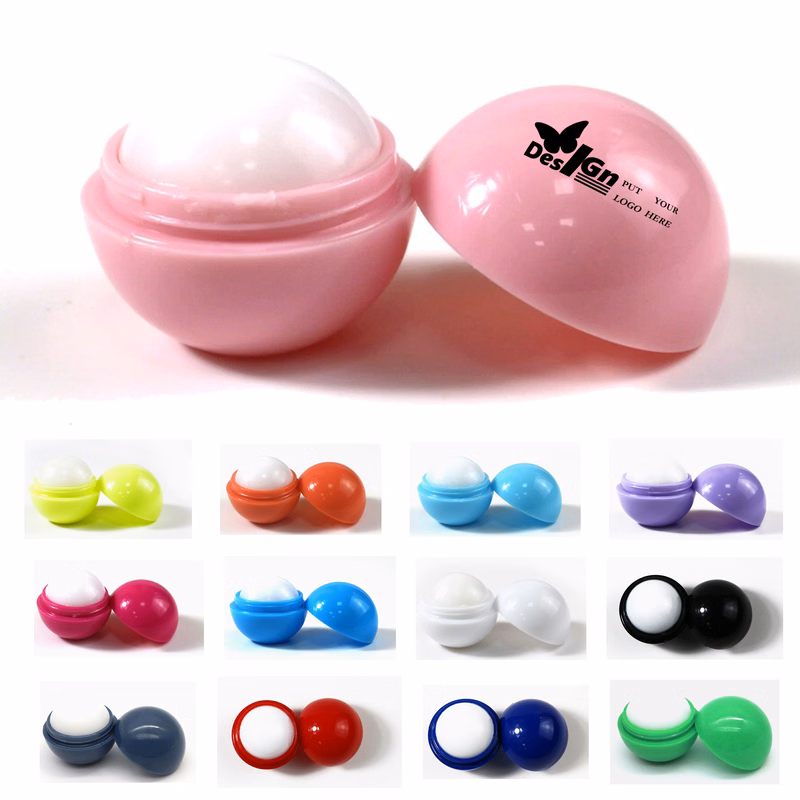 Portable Plastic Round Lip Balm