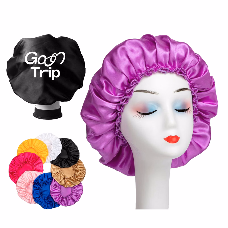 Double Layered Satin Shower Cap