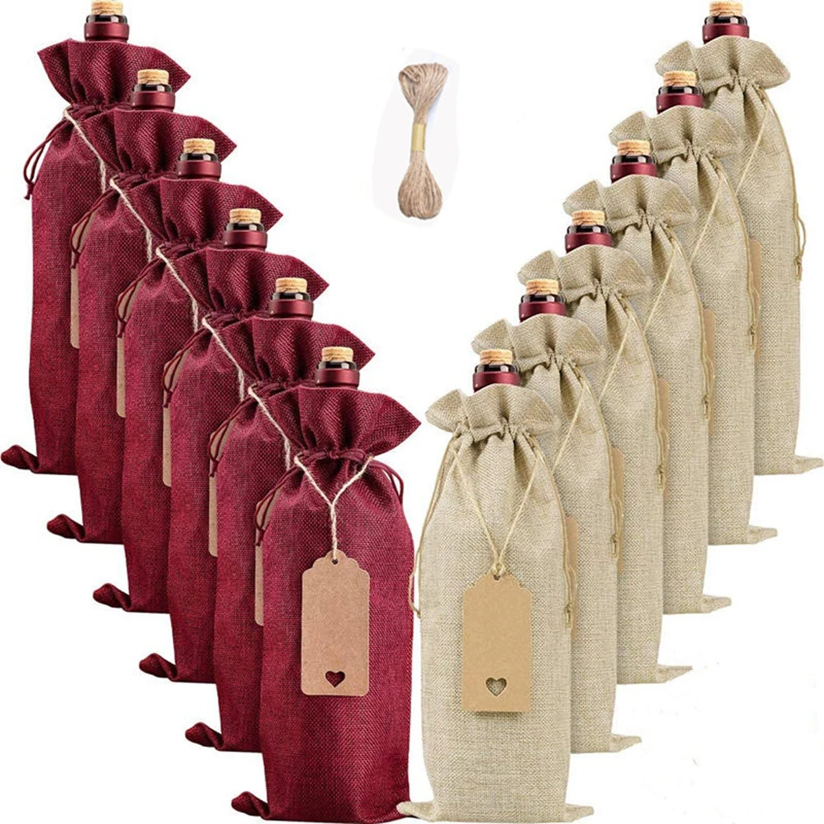 Wine Bottle Gift Drawstring Bag 1