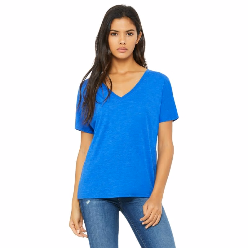 Bella Ladies Slouchy V-Neck T-Shirt