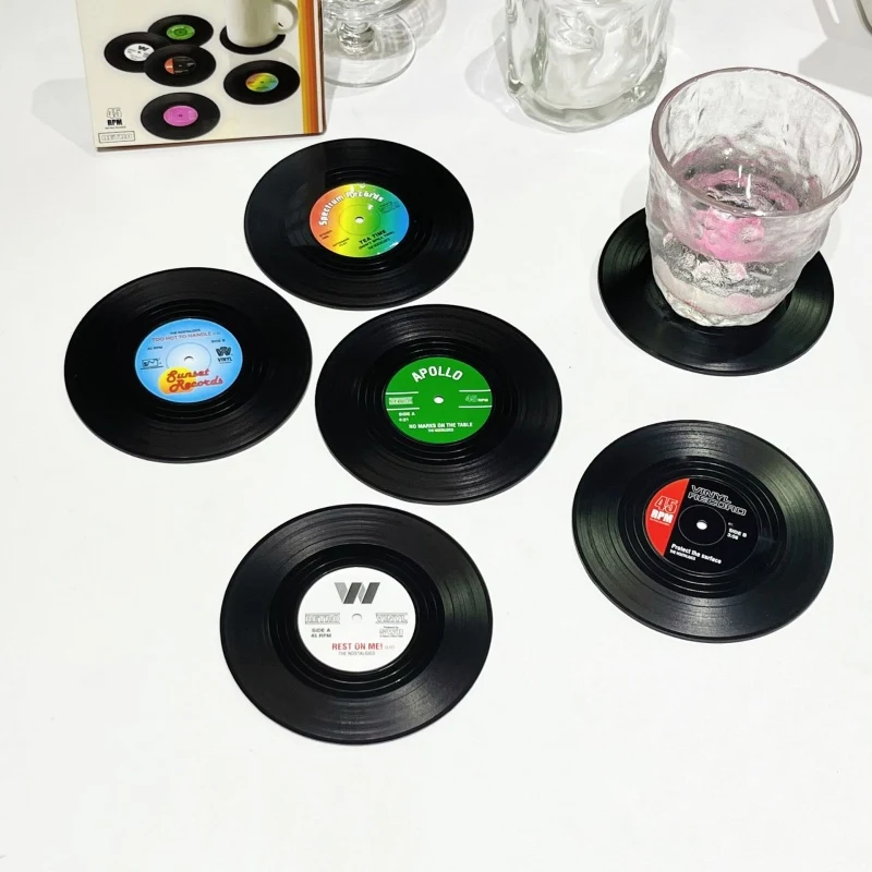 Vinyl Record Shape Coaster 1