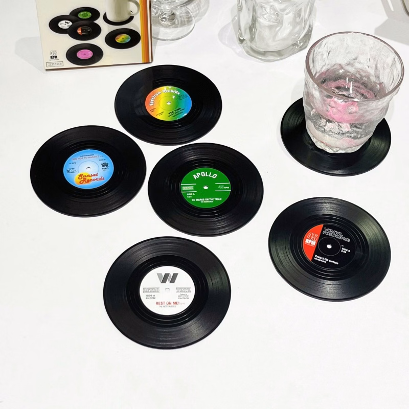 Vinyl Record Shape Coaster