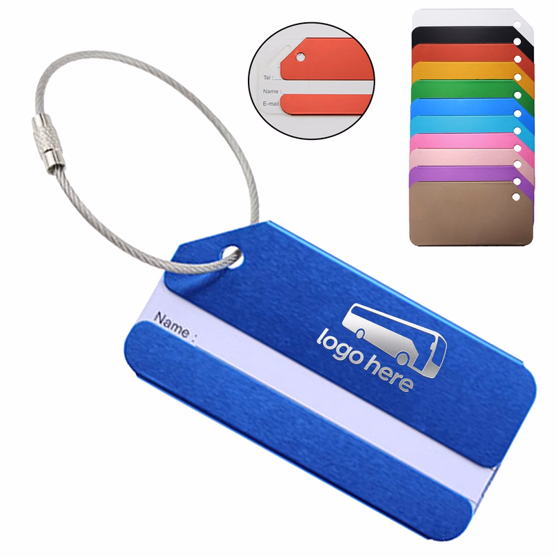 Premium Luggage Identifier Tag Steel Loop
