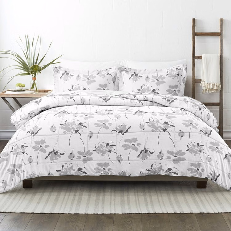 Down Alternative Comforters - Gray Magnolia Twin 2 Piece