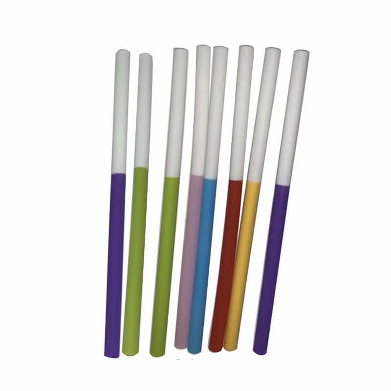 Reusable Duotone Straight Silicone Straw