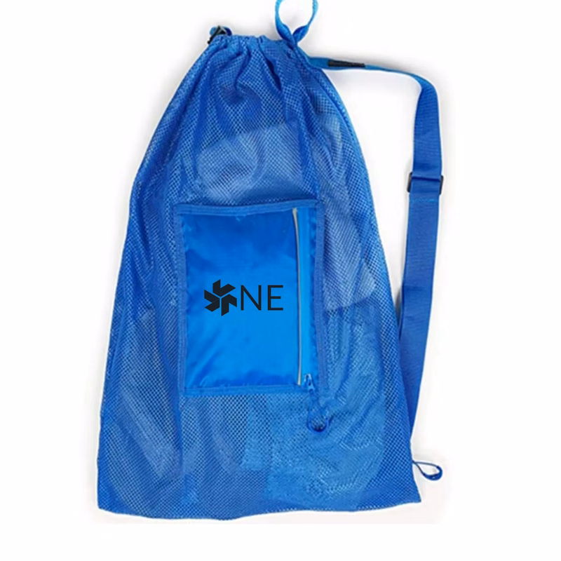 Beach Mesh Swim Drawstring Sling Bag