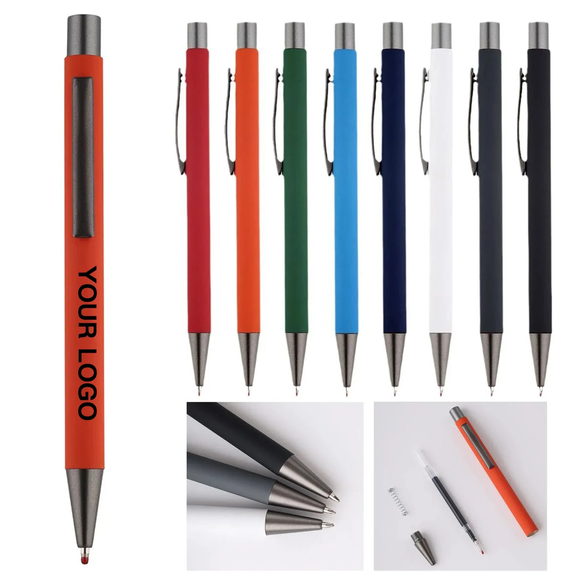 Durable Metal Pen with Refillable Ink and Spray 1