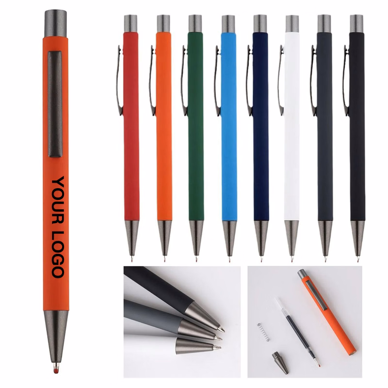 Durable Metal Pen with Refillable Ink and Spray