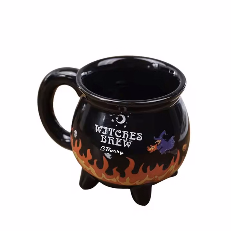 13oz Ceramic Witch Cauldron Mug – Halloween Coffee Cup