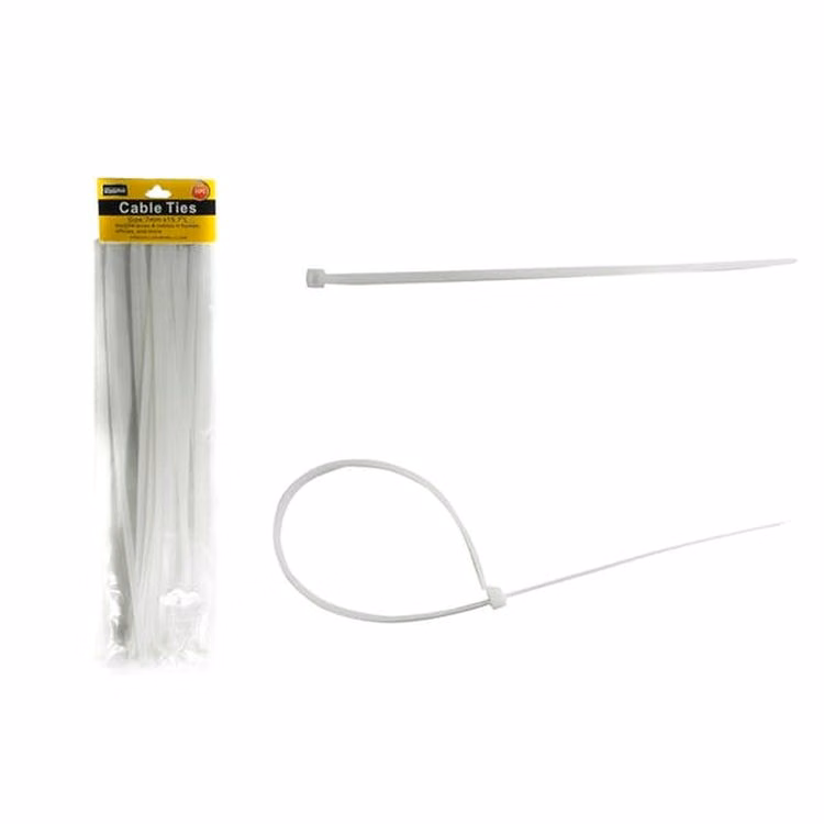 Cable Zip Ties - Nylon White 15"