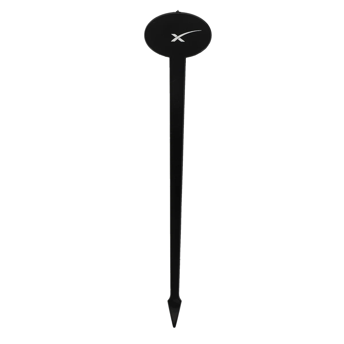 Plastic Drink Stirrer 6.000" Oval Black Digital Print 1