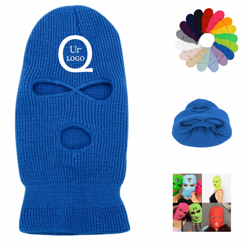 Winter Mask Knitted Hats W/ 3 Holes