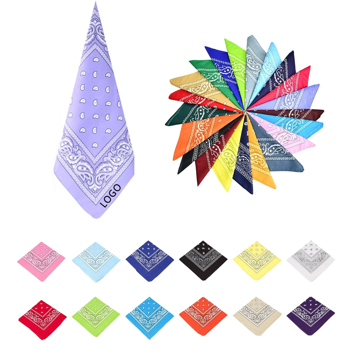 Cotton Bandana Outdoor Paisley Headband 1