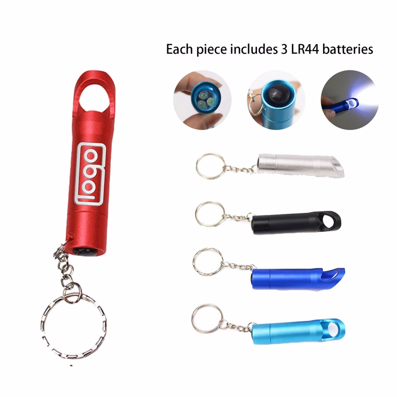 Mini LED Flashlight Bottle Opener Keychain