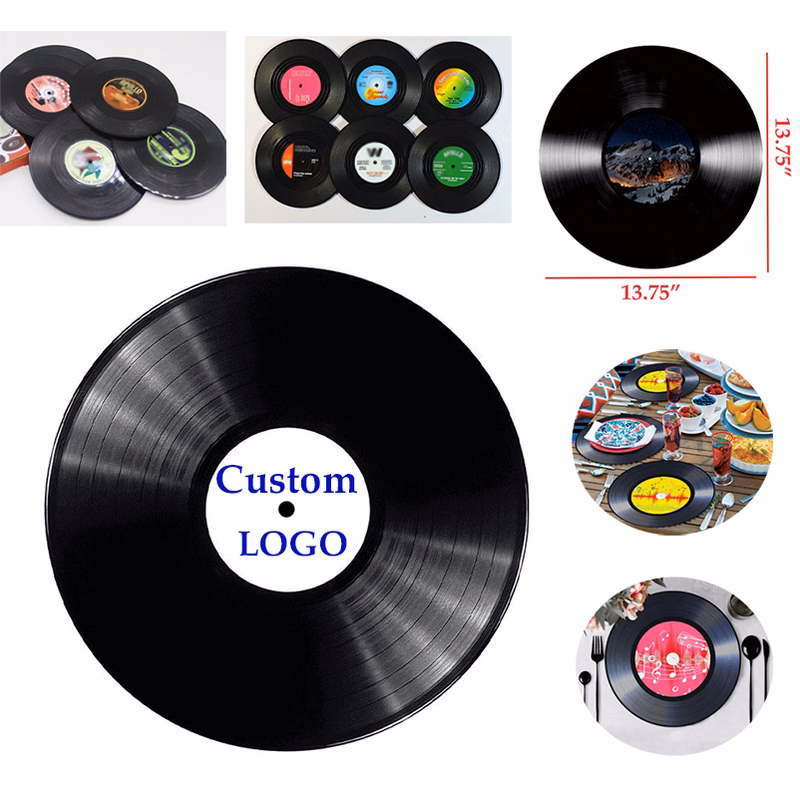 Vinyl Record Table Plate Placemat