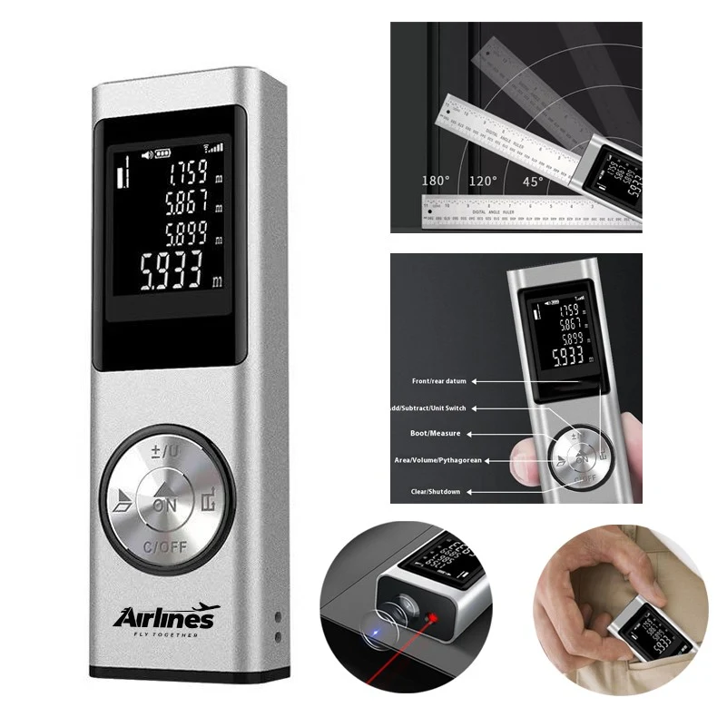 40M Rechargeable Battery Laser Distance Meter Rangefinder 1