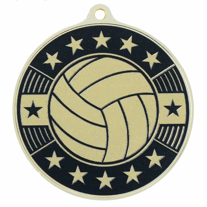 Volleyball Simucast Medallion (2-1/8")