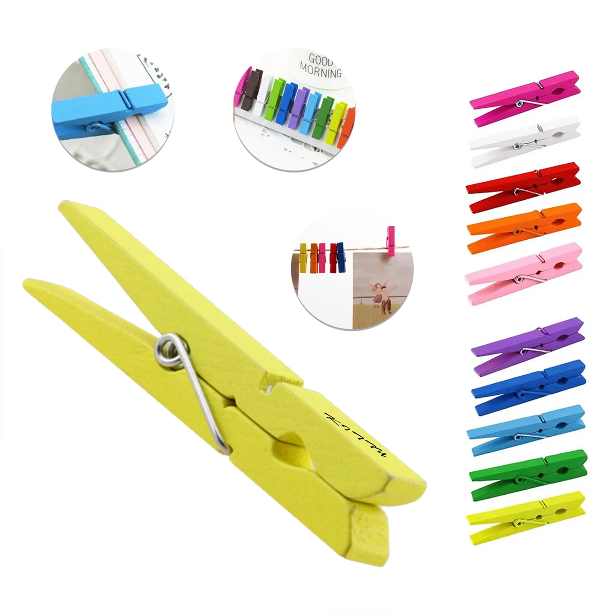 Colored wooden small clips 1