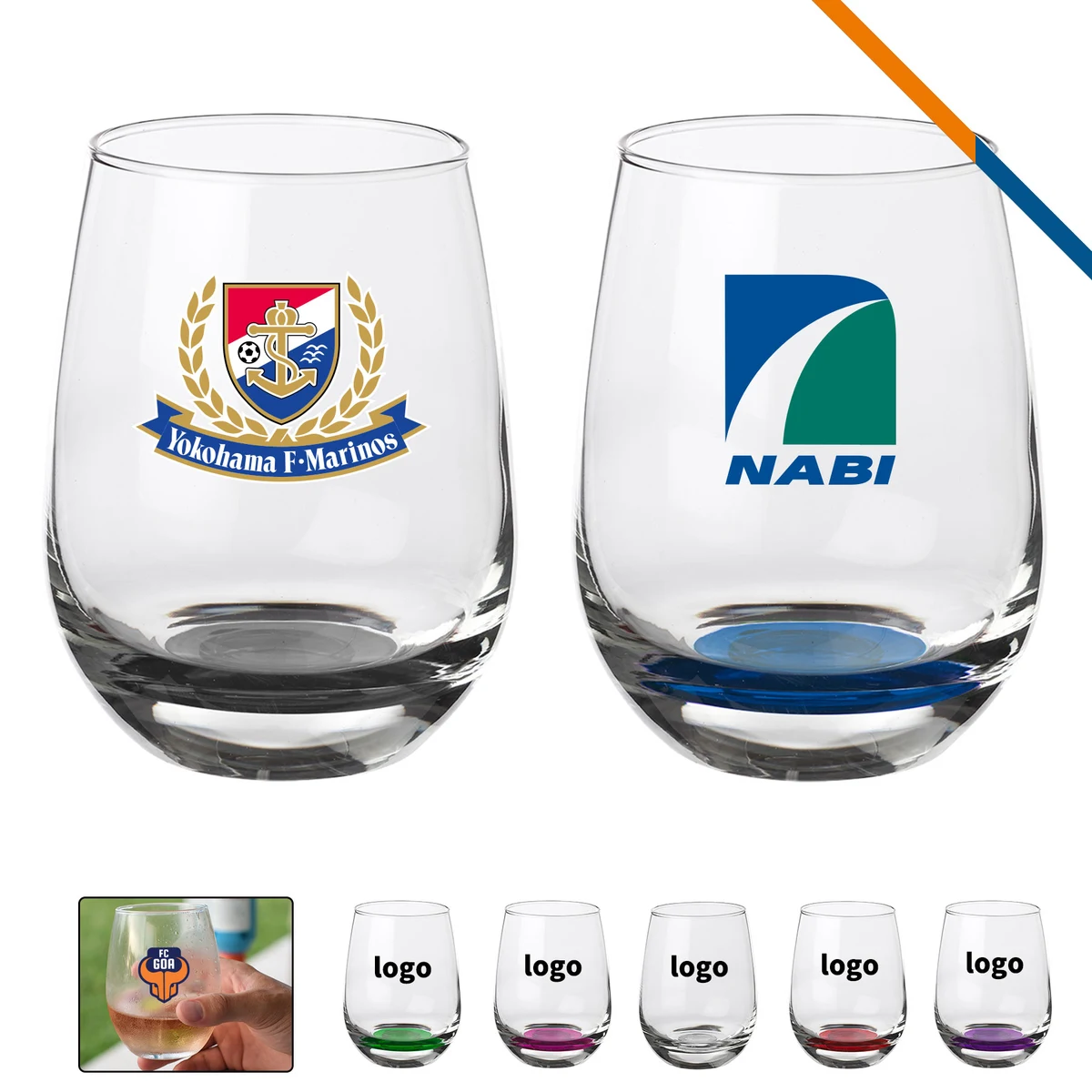 Libbey Hardy Stemless Wine Glasses - 9 OZ. 1