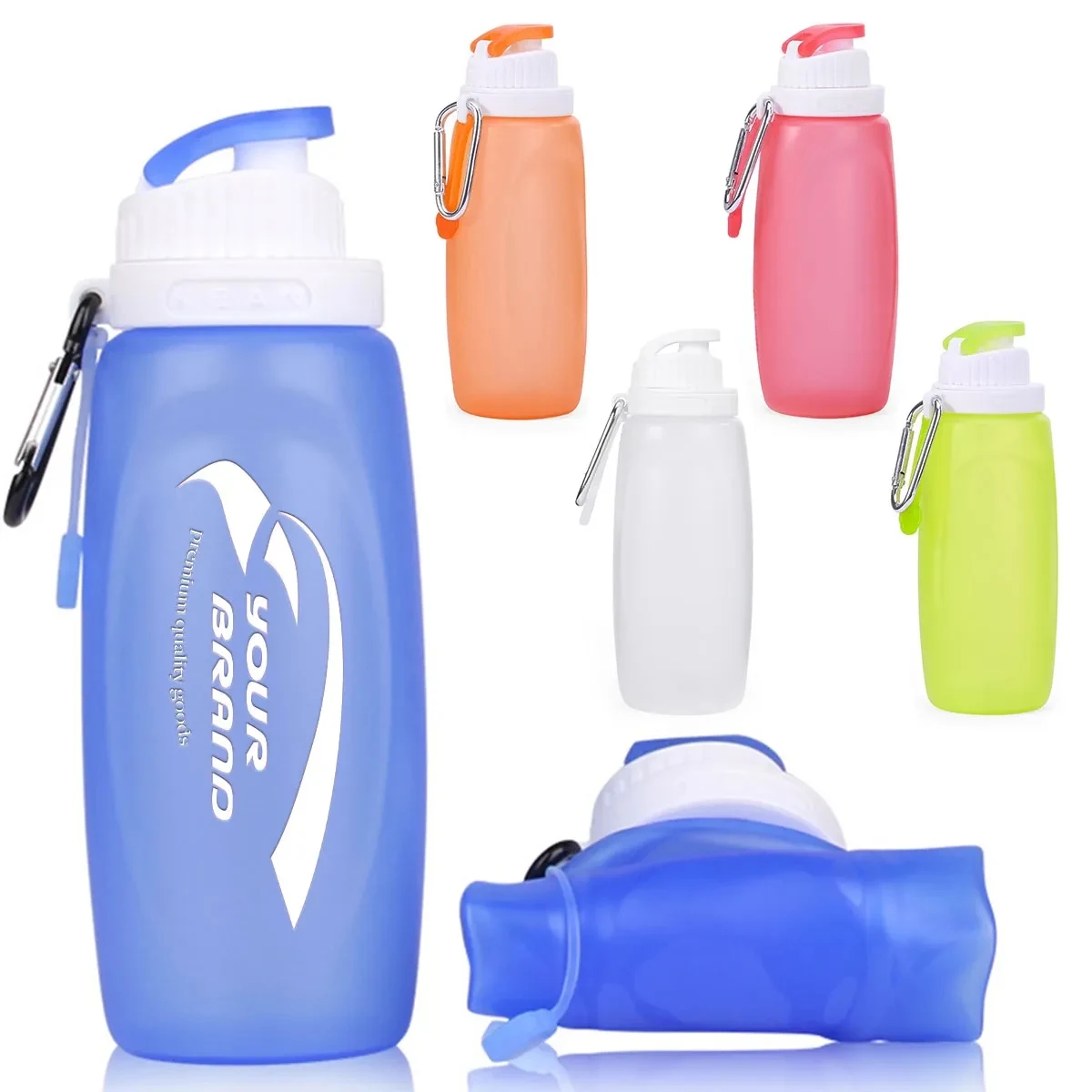 Collapsible Silicone Leakproof Portable Water Bottle 1