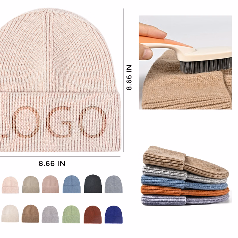 MOQ 10 PCS Stylish Acrylic Fibres Knitted Hat