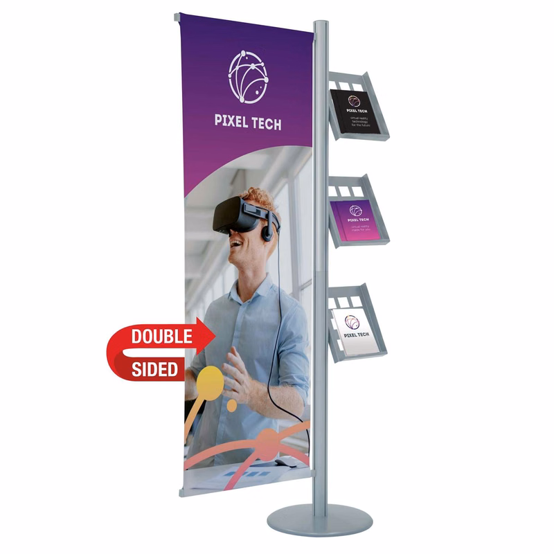 Flex Banner Display Single-Banner with Lit Racks Kit